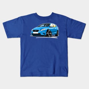 Volvo V40 R-Design Blue Kids T-Shirt